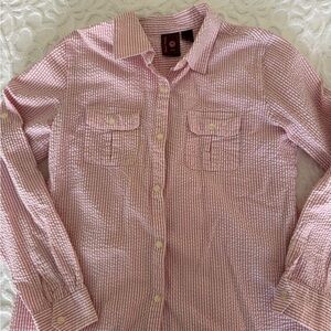 Women’s Duck Head Long Sleeved Seersucker Shirt  Size Large